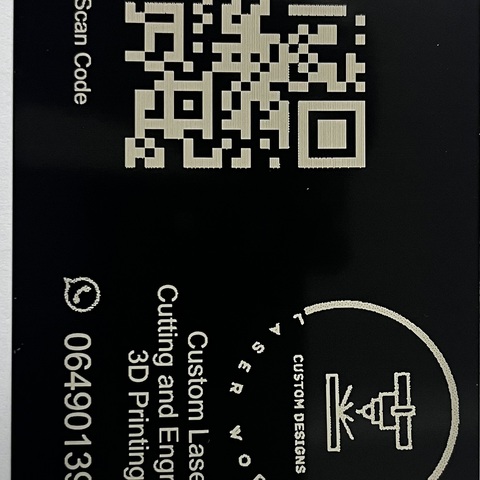 Laser engraved Aluminium Business Cards