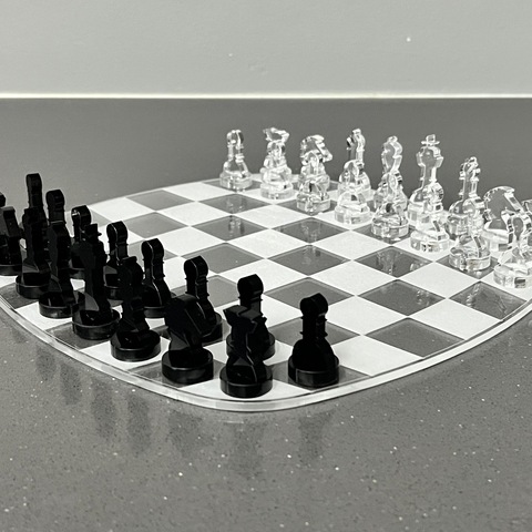 Acrylic Chess Board and Pieces